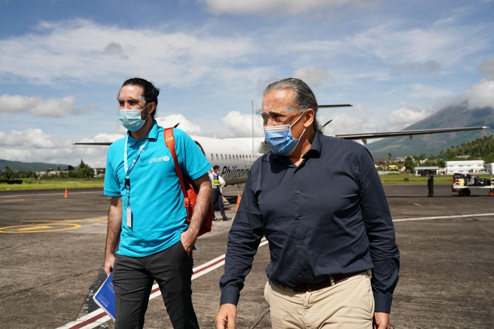 UNRC Gustavo Gonzalez arrives in Albay province