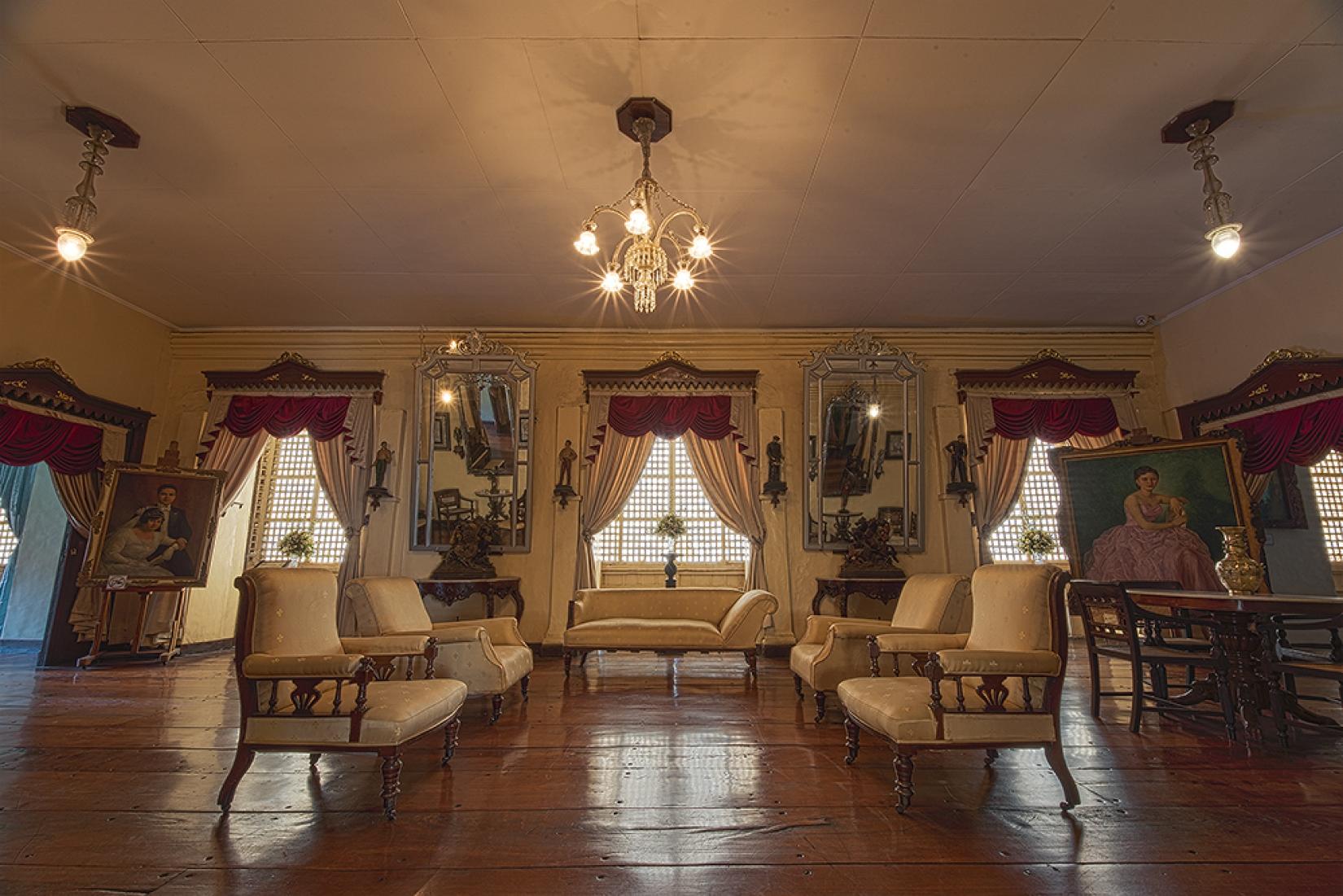 Living room of the Syquia Mansion in Vigan