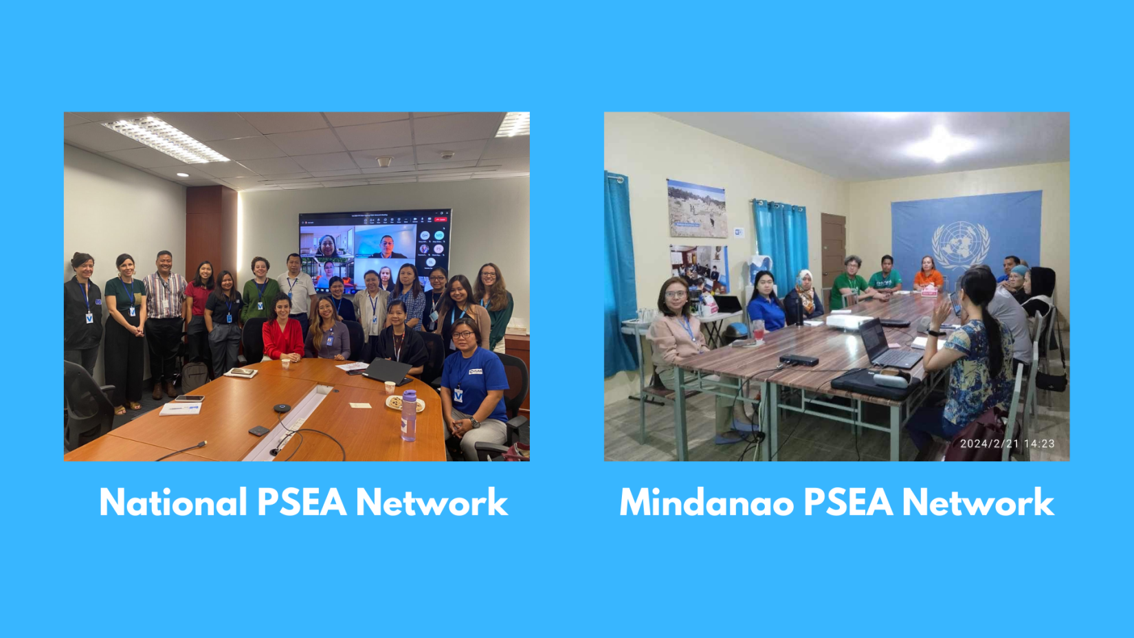 a group photo of PSEA Philippine Network members inside a meeting room