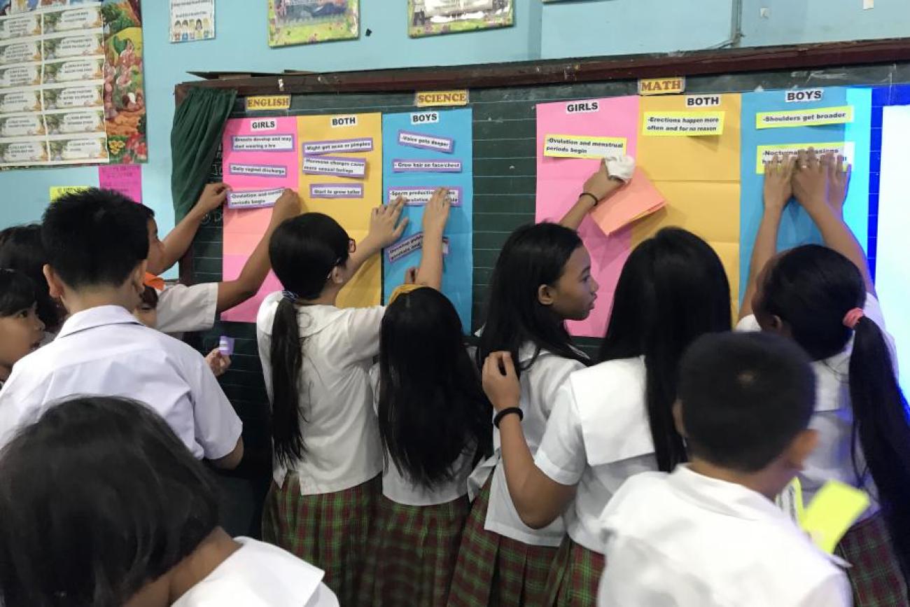 Students participating in Comprehensive Sexuality Education