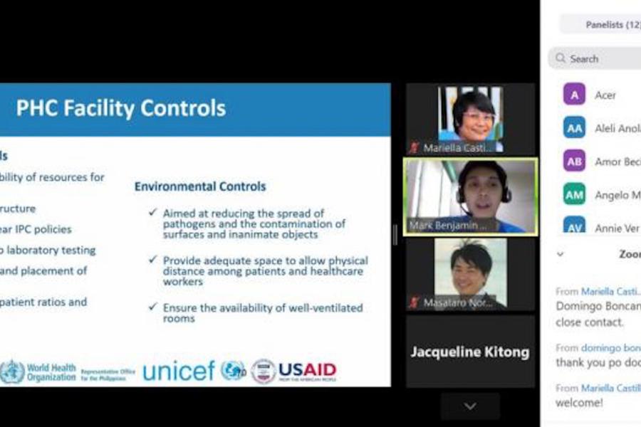 UNICEF-organized online for Philippine health workers responding to COVID-19