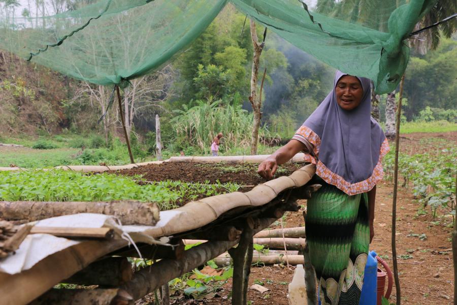 Mairah, 53, a widow farmer from Guimba Marawi City, Lanao del Sur, Philippines
