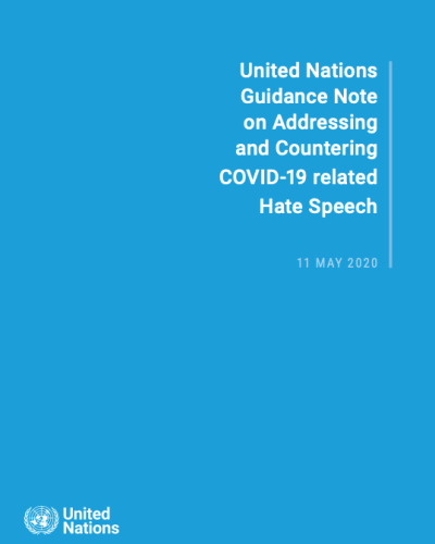 UN guidance note on addressing and countering COVID-19 related hate speech